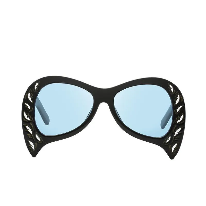 Women's Unique Cat Eye Fashion Summer Sunglasses-Black Blue,White Gray,Pink Pink,Black Gray,Black Silver,Leopard Tea