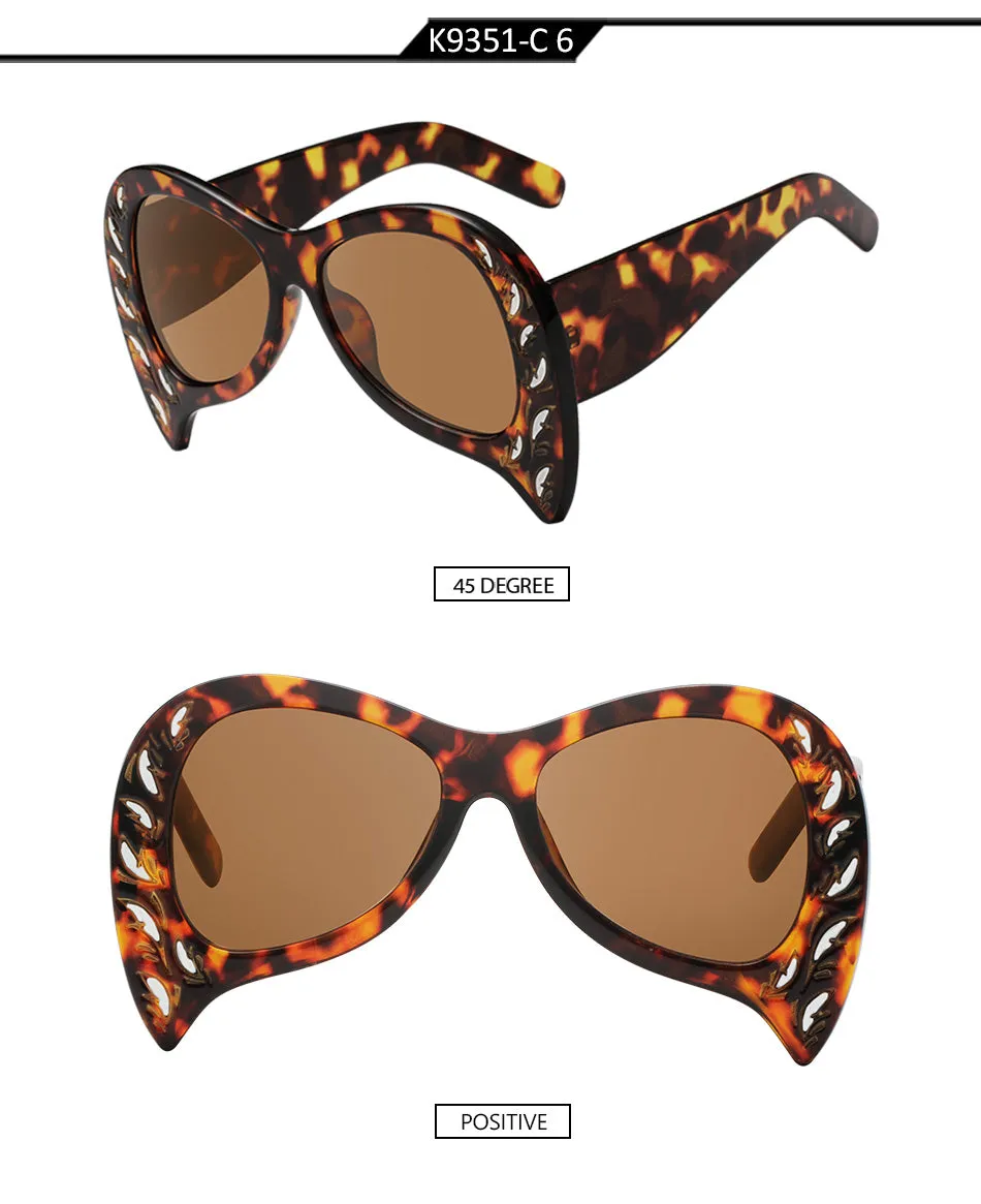 Women's Unique Cat Eye Fashion Summer Sunglasses-Black Blue,White Gray,Pink Pink,Black Gray,Black Silver,Leopard Tea