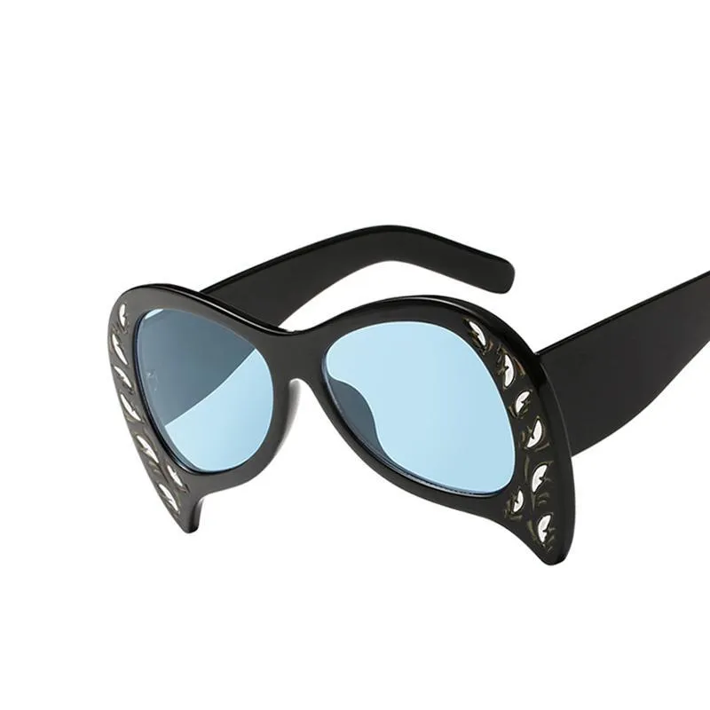 Women's Unique Cat Eye Fashion Summer Sunglasses-Black Blue,White Gray,Pink Pink,Black Gray,Black Silver,Leopard Tea