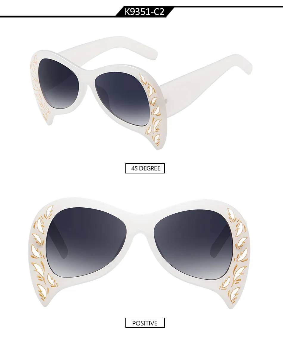 Women's Unique Cat Eye Fashion Summer Sunglasses-Black Blue,White Gray,Pink Pink,Black Gray,Black Silver,Leopard Tea