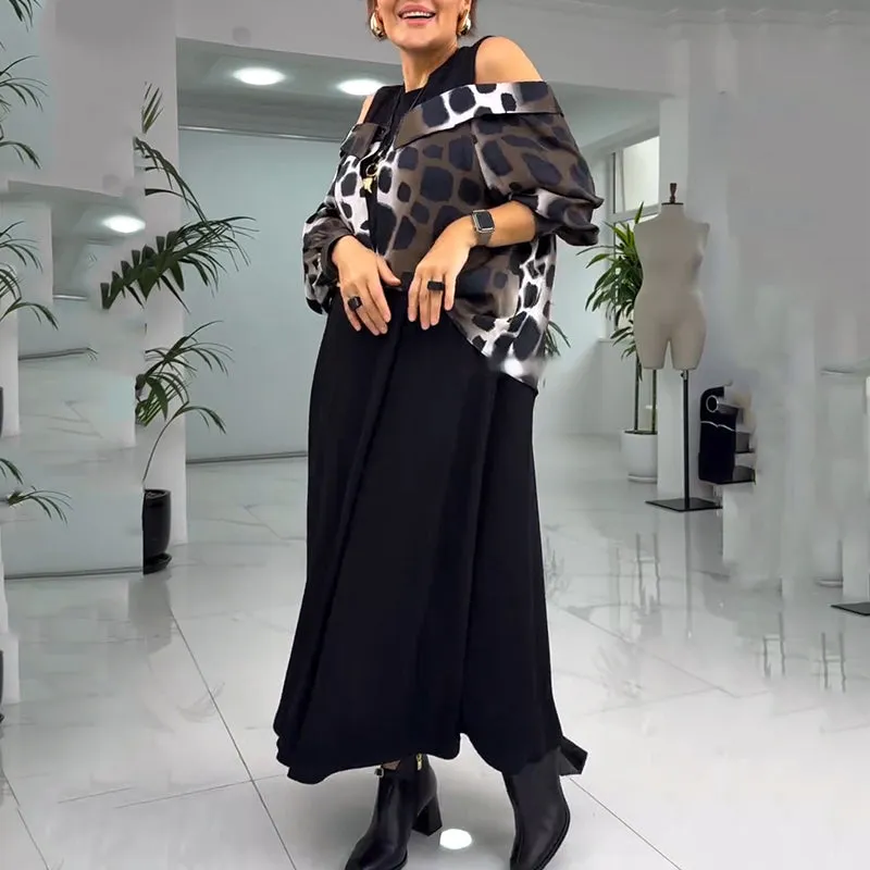 🌸Women's Unique Cold Shoulder Overlay Dress