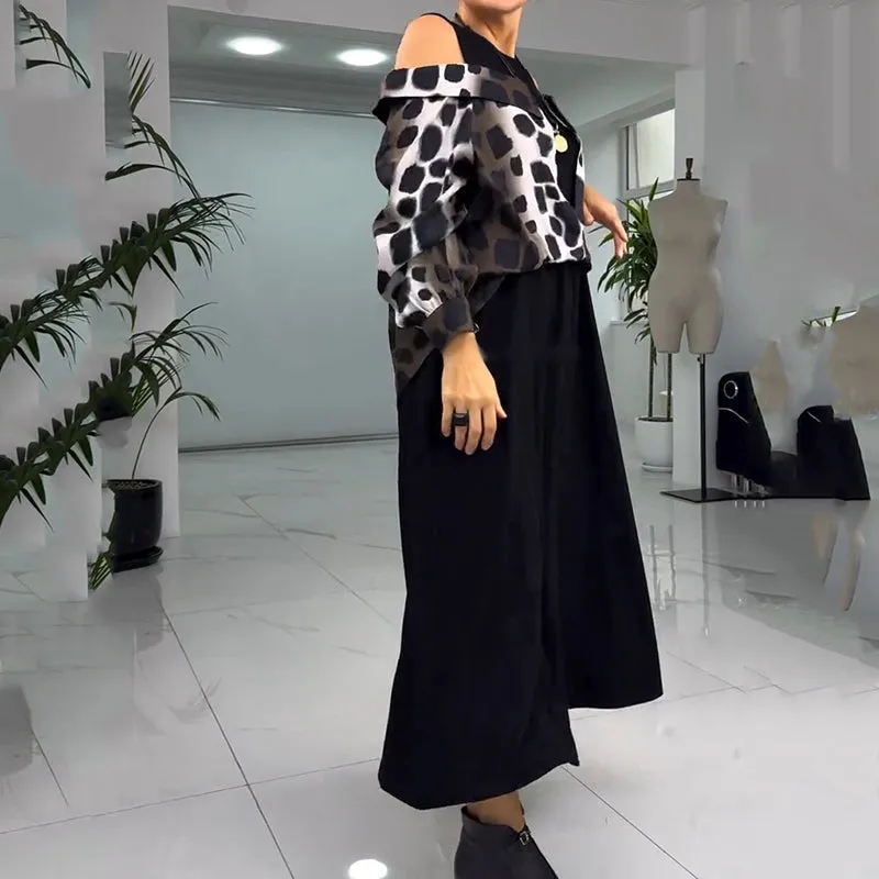🌸Women's Unique Cold Shoulder Overlay Dress