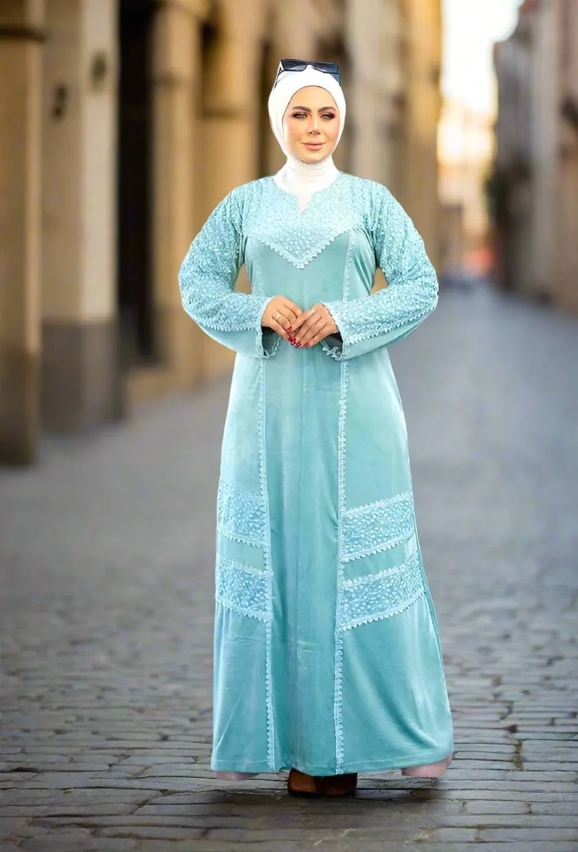Women's velvet abaya