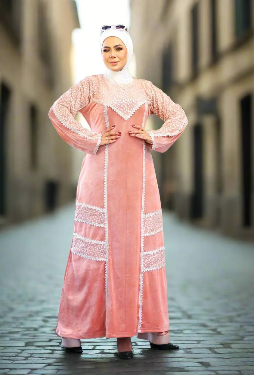 Women's velvet abaya