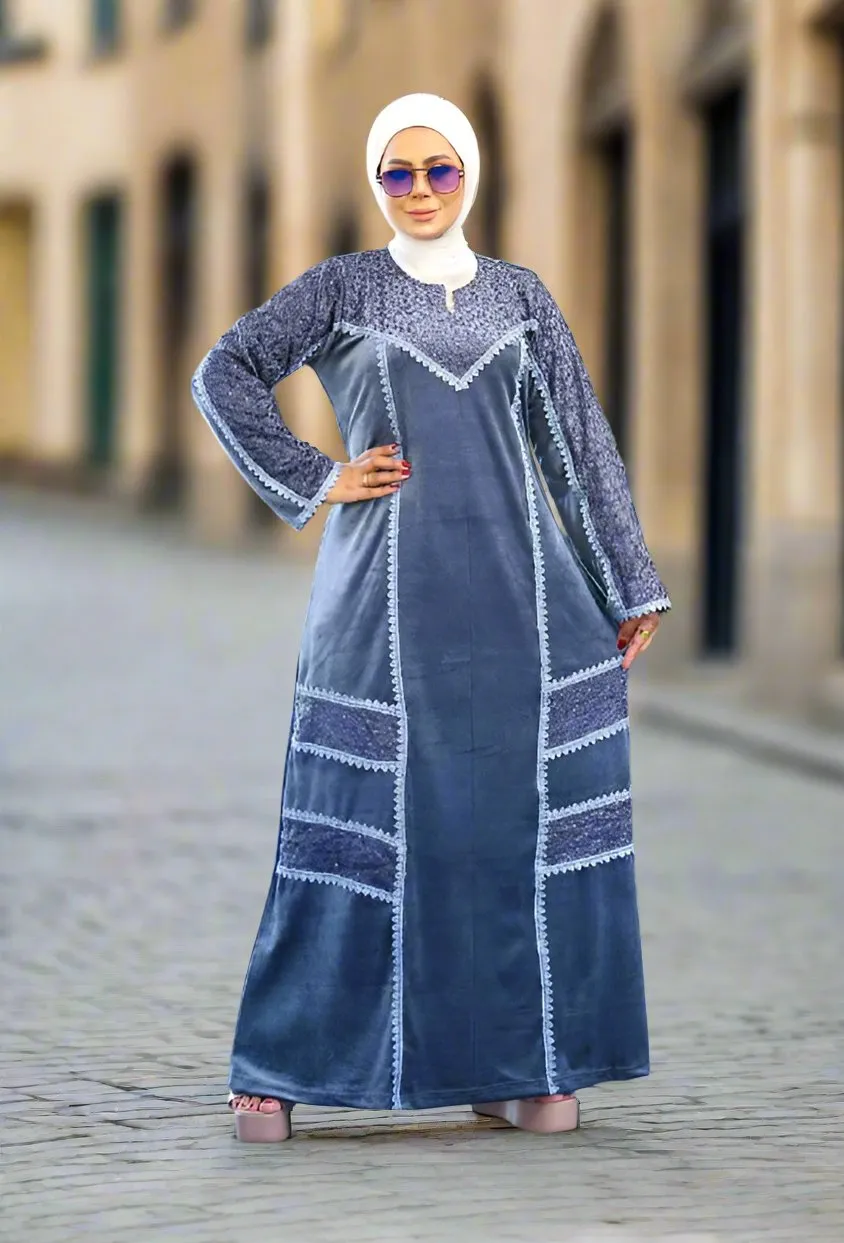 Women's velvet abaya