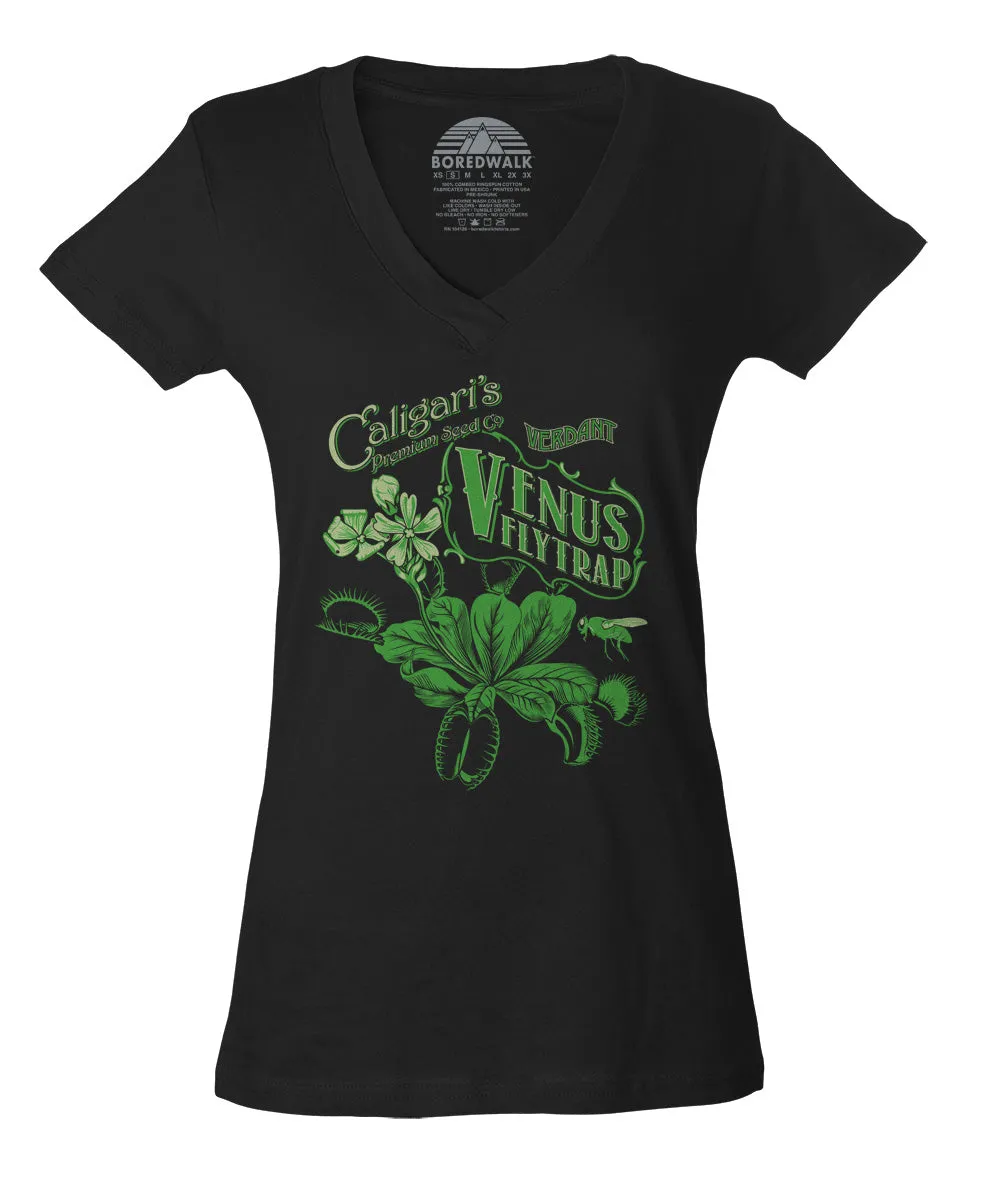 Women's Venus Flytrap Vneck T-Shirt - By Ex-Boyfriend