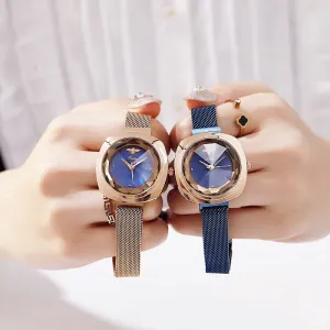 Women's Watch Bee Diamond Square Large Dial Milan Strap Elegant Watch