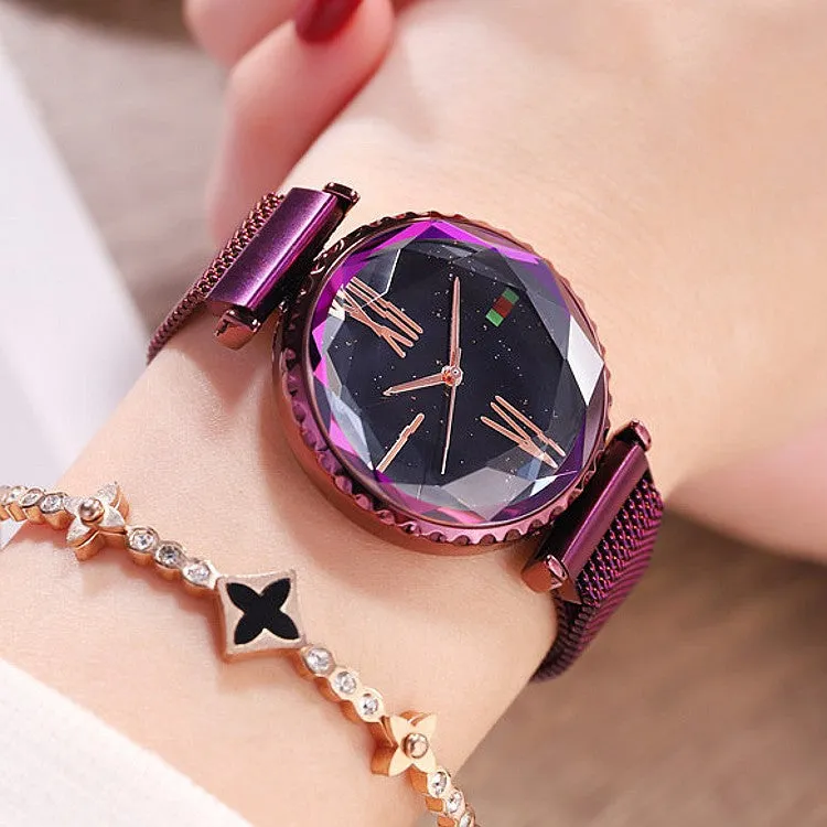 Women's Watch Diamond starry large dial Magnetic Strap Waterproof elegant watch