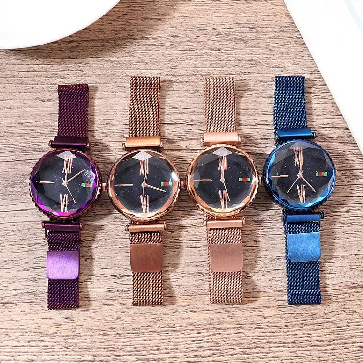 Women's Watch Diamond starry large dial Magnetic Strap Waterproof elegant watch