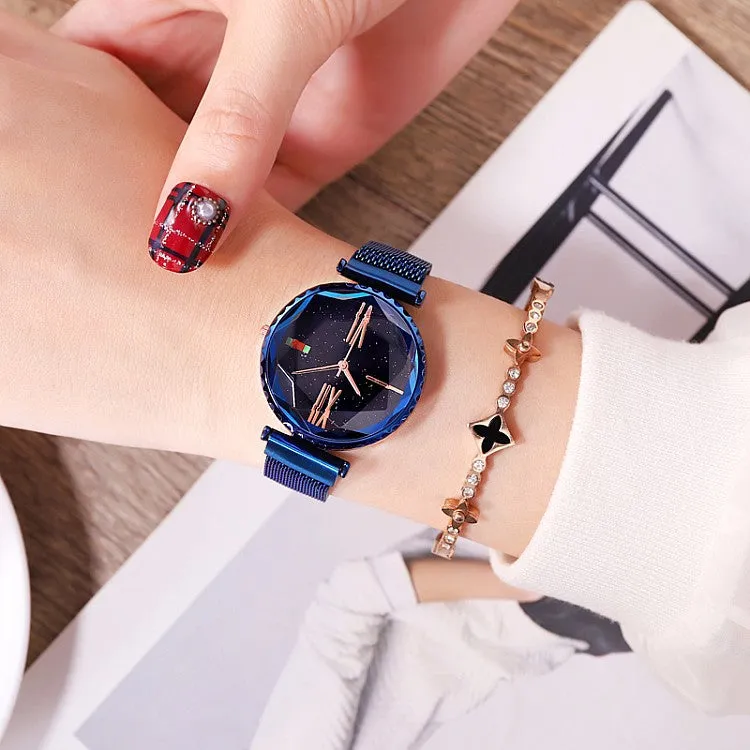 Women's Watch Diamond starry large dial Magnetic Strap Waterproof elegant watch