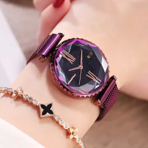 Women's Watch Diamond starry large dial Magnetic Strap Waterproof elegant watch