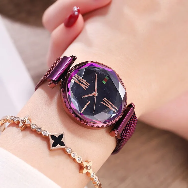 Women's Watch Diamond starry large dial Magnetic Strap Waterproof elegant watch