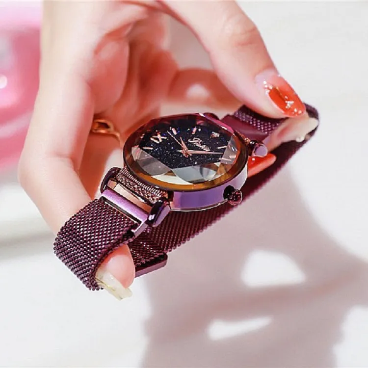 Women's Watch Personality Rhombus-shape round dial Milan strap elegant watch