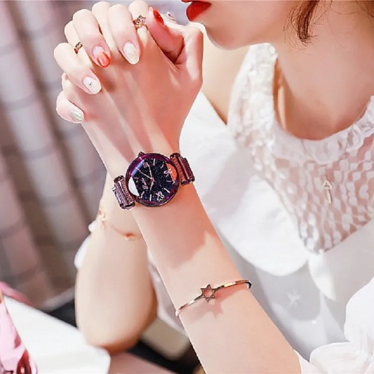 Women's Watch Personality Rhombus-shape round dial Milan strap elegant watch