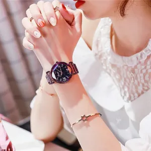 Women's Watch Personality Rhombus-shape round dial Milan strap elegant watch
