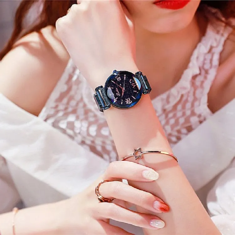 Women's Watch Personality Rhombus-shape round dial Milan strap elegant watch