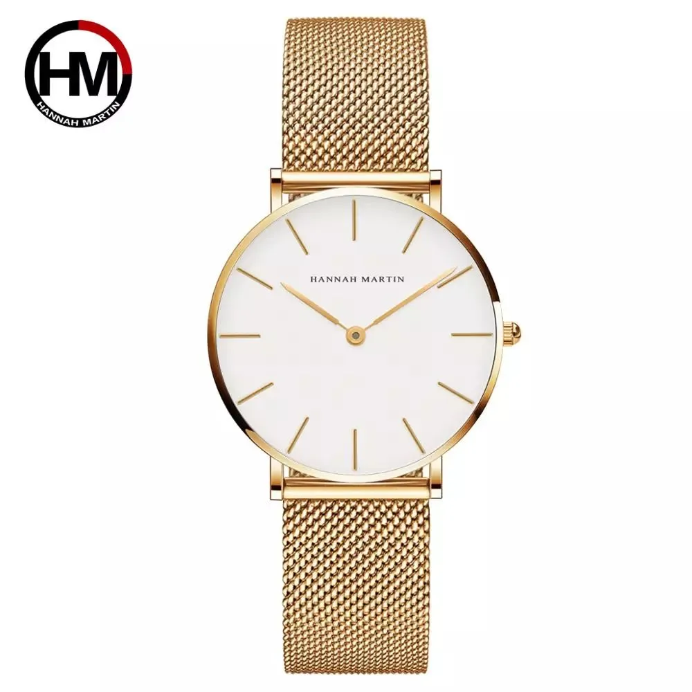 Women's Watch Quality Brand Japan Quartz Movement Rose Gold Waterproof Fashionable Nordic Minimalist Ladies Watch