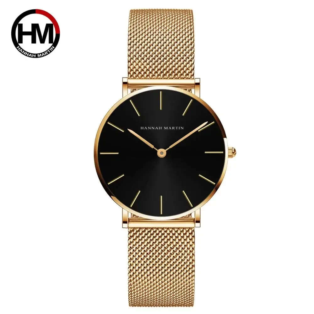 Women's Watch Quality Brand Japan Quartz Movement Rose Gold Waterproof Fashionable Nordic Minimalist Ladies Watch