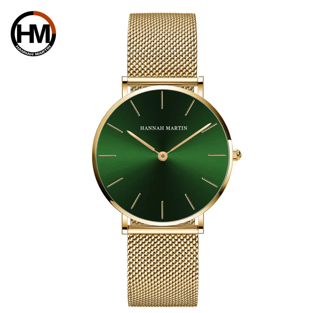 Women's Watch Quality Brand Japan Quartz Movement Rose Gold Waterproof Fashionable Nordic Minimalist Ladies Watch