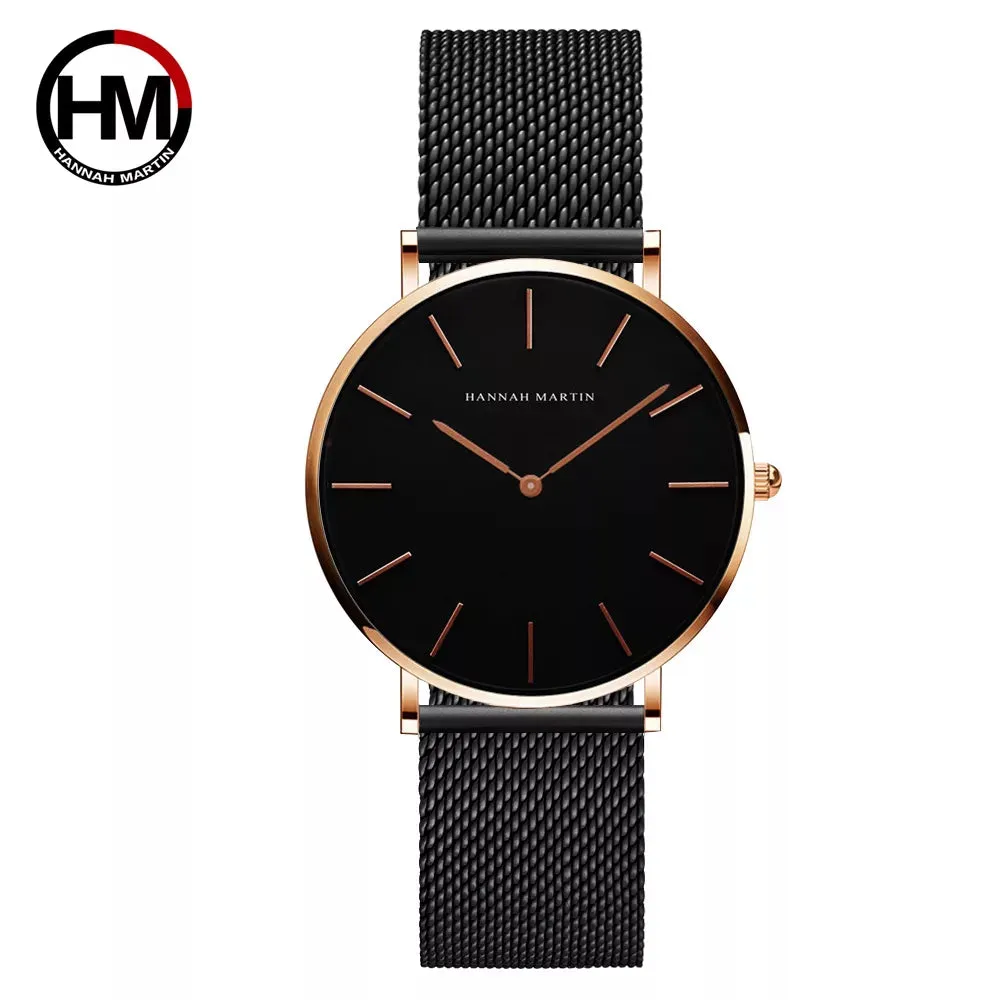Women's Watch Quality Brand Japan Quartz Movement Rose Gold Waterproof Fashionable Nordic Minimalist Ladies Watch