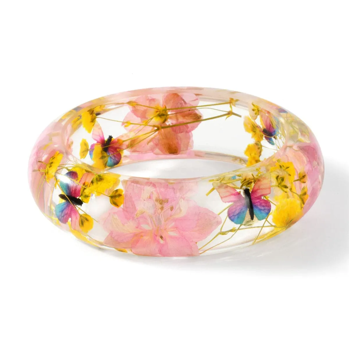 Yellow Dried Flower Bangle