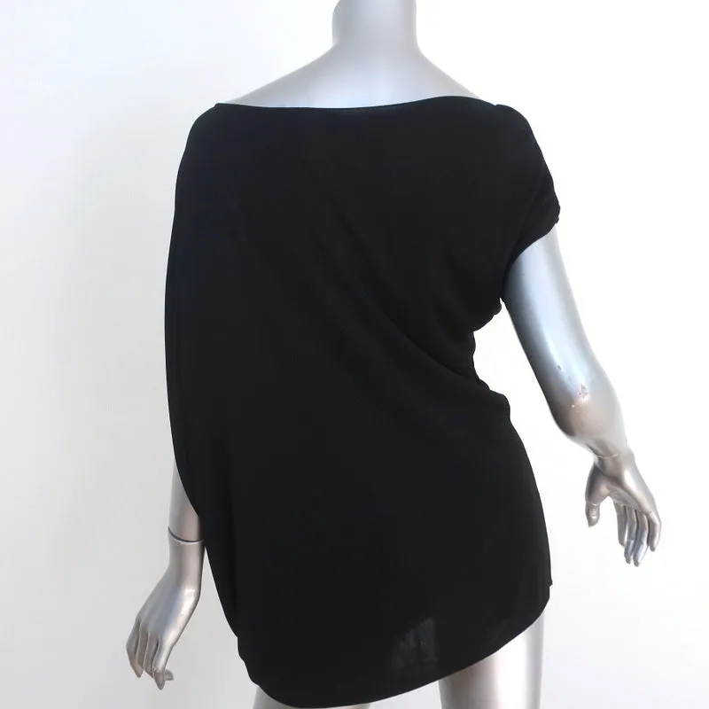 Yves Saint Laurent S/S 2008 Embellished Star Asymmetric Tunic Black Size Large