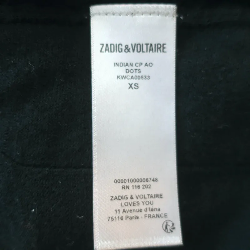 Zadig & Voltaire Crystal-Embellished Cashmere Cardigan Black Size Extra Small