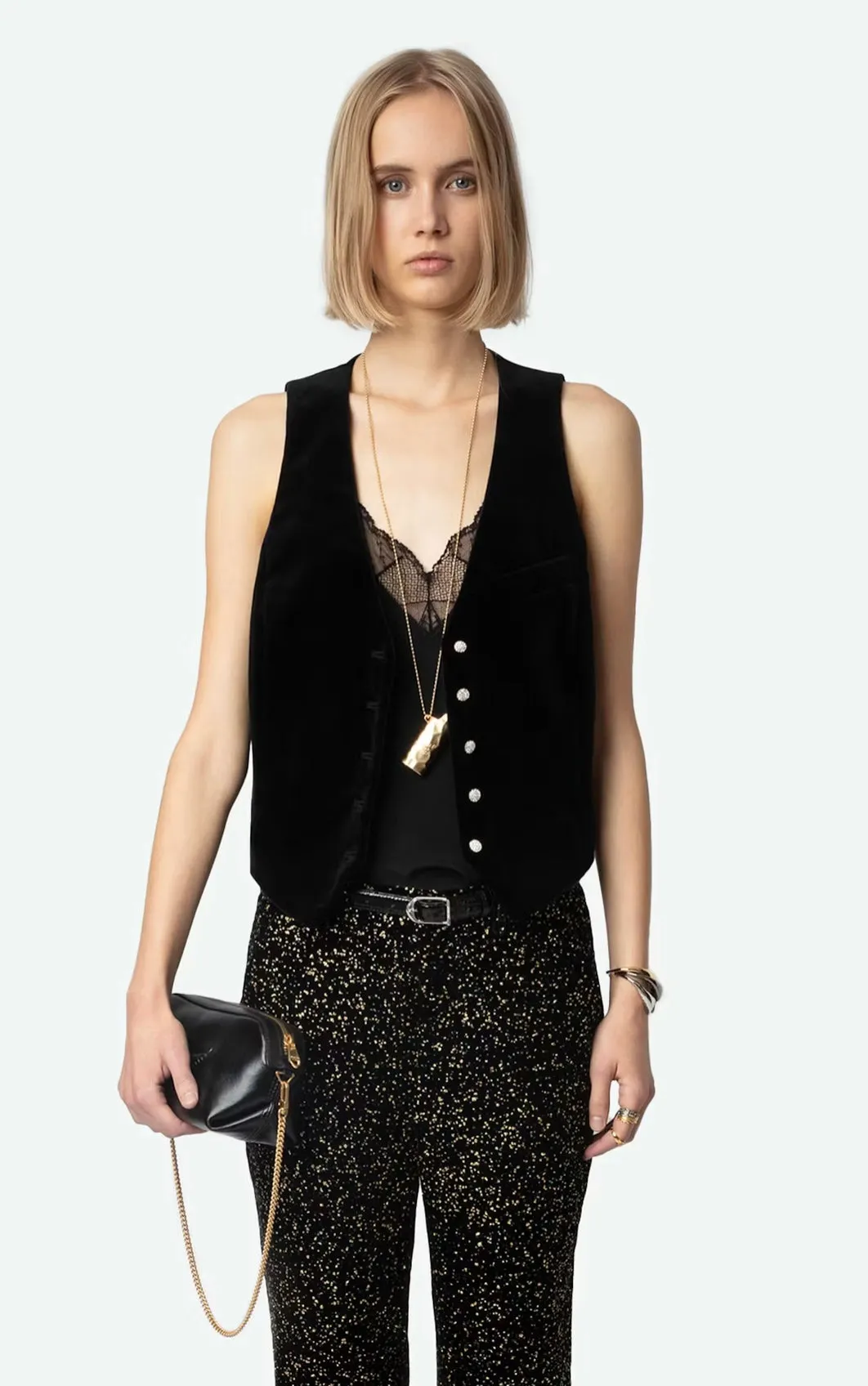 ZADIG&VOLTAIRE - Velvet Exaux Vest - Black