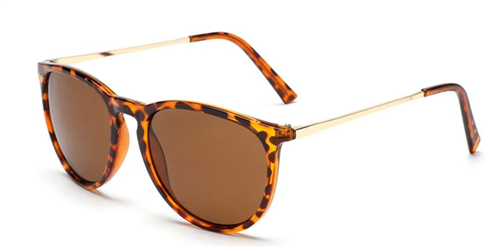 ZXWLYXGX   Retro Male Round Sunglasses Women Men Brand Designer Sun Glasses For Lady Alloy Mirror  Oculos De Sol